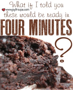 Four Minute Perfect Brownie Recipe