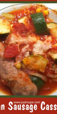 Lower Carb Italian Sausage Casserole