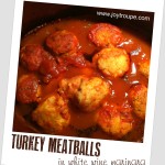 Crockpot Turkey Meatballs in White Wine Marinara