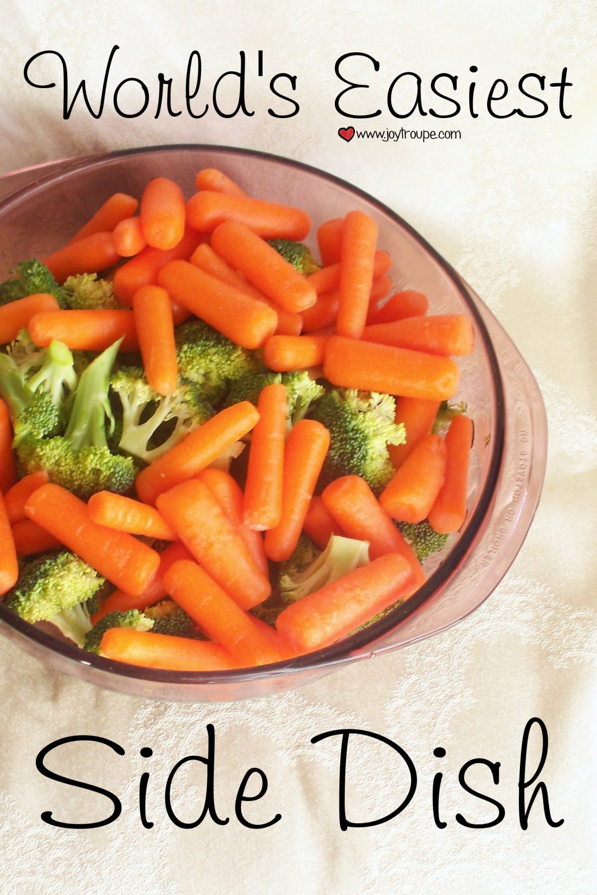 World's easiest side dish steamed broccoli and carrots with garlic and ginger
