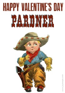 howdy pardner valentine front free printable 2014