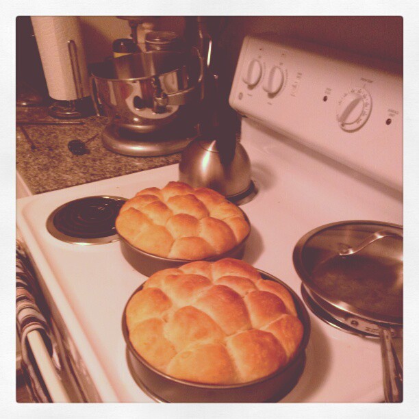 Dinner Rolls on Stove