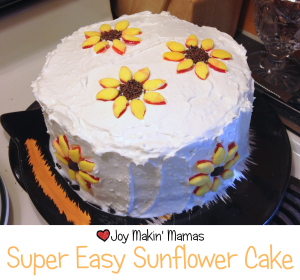 Super Easy Sunflower Cake