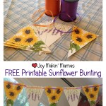 Free printable sunflower bunting party decoration