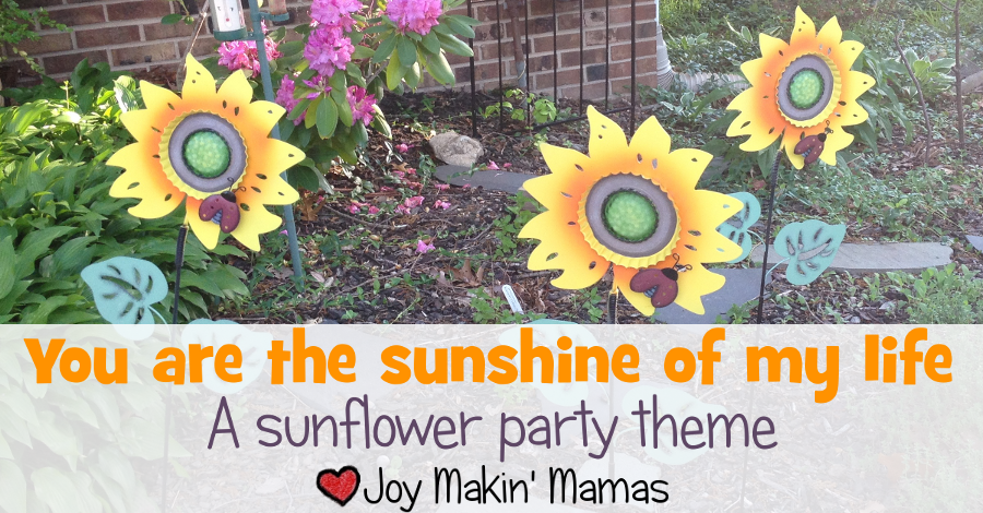 sunshine of my life sunflower party theme banner wide