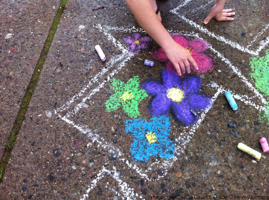The only lines we'll see are the ones we draw in chalk on the sidewalk. Joy Makin Mamas