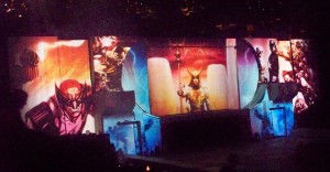 Illustrated set design Marvel Universe Live Joy Makin Mamas