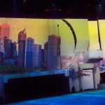 Illustrated set design Marvel Universe Live Joy Makin Mamas