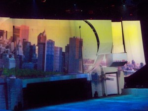 Illustrated set design Marvel Universe Live Joy Makin Mamas