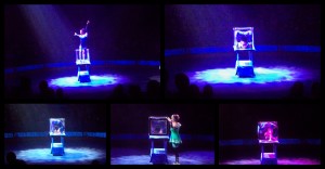 Big Apple Circus Metamorphosis performers in a box Joy Makin Mamas