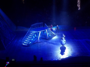 Disney on Ice presents FROZEN A Joy Makin Mamas Review Olaf at the ice palace