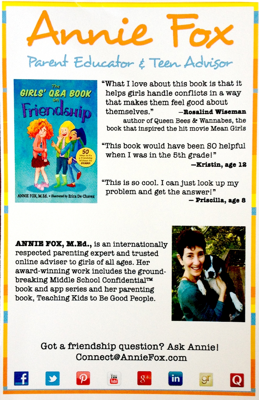 The Girls' Q&A Book on Friendship by Annie Fox, M.Ed.