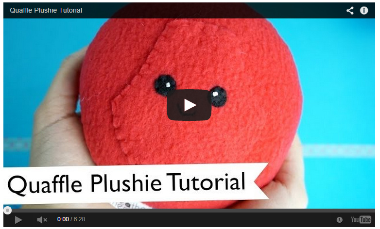 quaffle plushie tutorial on youtube