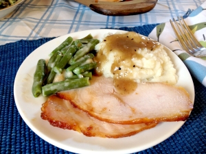 HoneyBaked Thanksgiving Dinner with smoked turkey gravy and sides Joy Makin Mamas