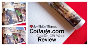 Collage.com custom gift wrap Joy Makin Mamas Review