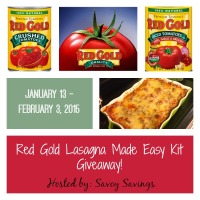 Red Gold Lasagna Made Easy Kit Giveaway ends 2/3