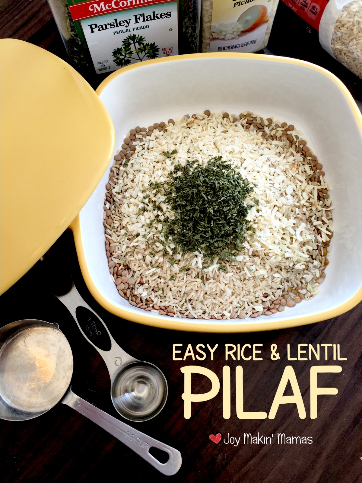 Easy rice and lentil pilaf recipe slow cooker microwave joy makin' mamas