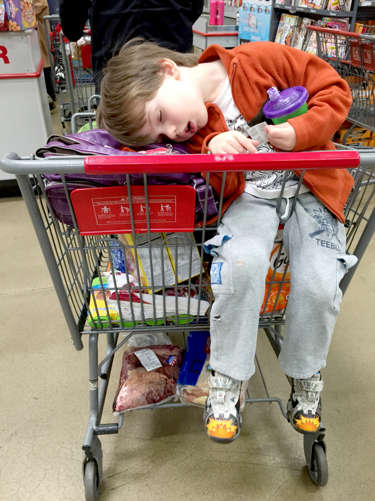 cobblers children sleeping in cart