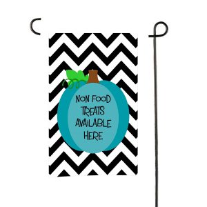 teal pumpkin garden flag