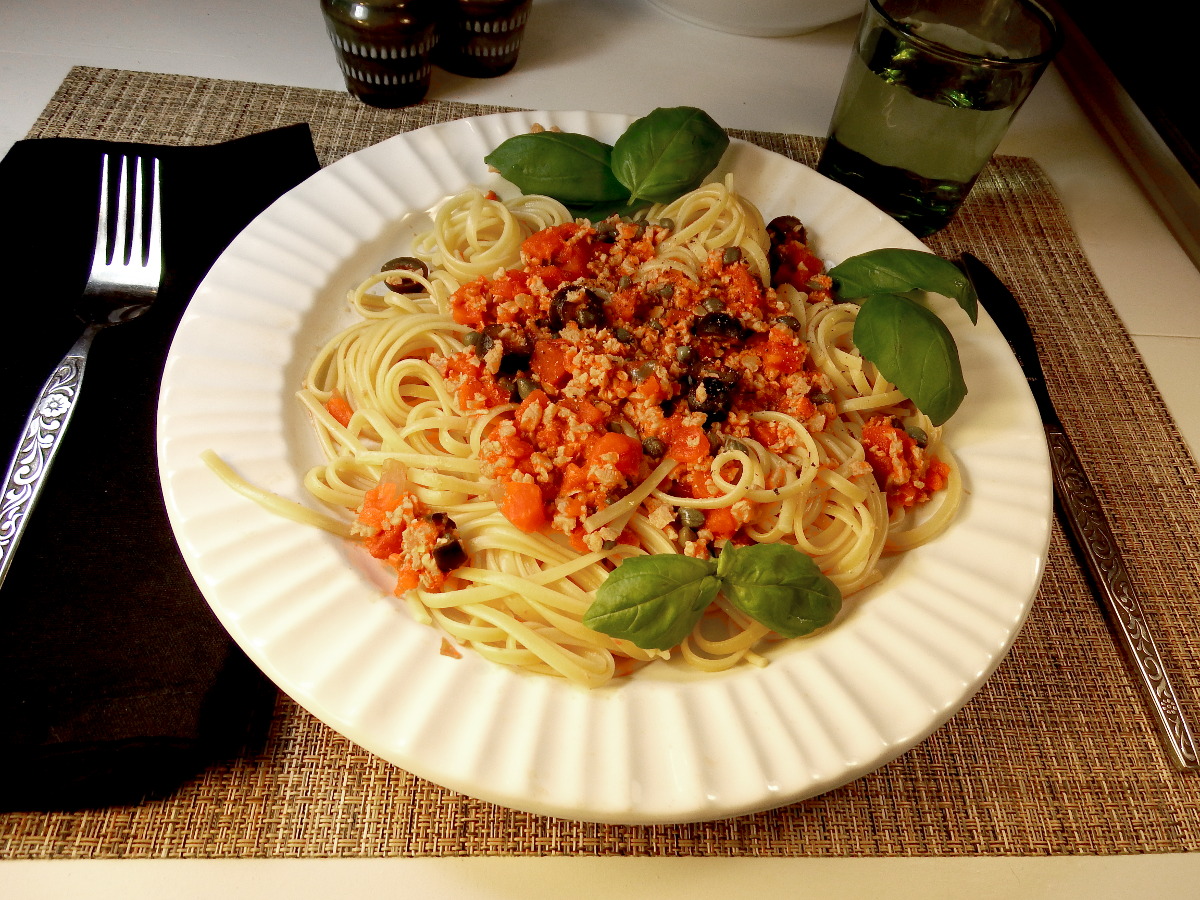 vegan pasta puttanesca recipe