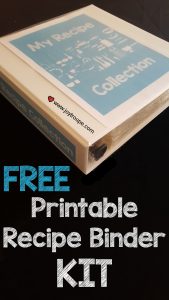 FREE printable recipe binder kit joy makin mamas