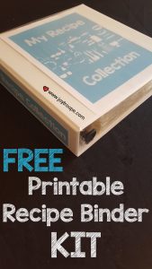 FREE printable recipe binder kit joy makin mamas
