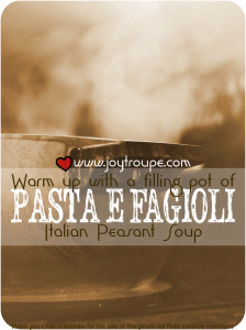 Pasta E Fagioli Recipe with crock pot variation