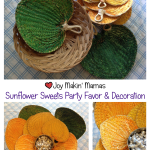Giant sunflower party decorations and favors